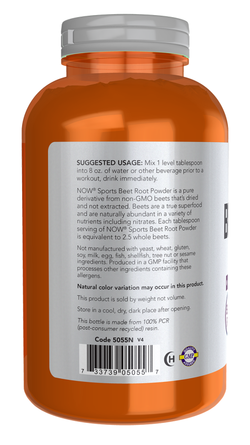NOW Sports Beet Root Powder dietary supplement with pure beet powder
