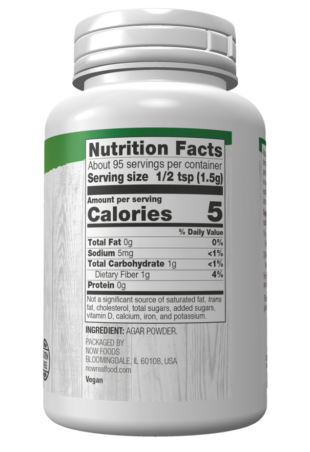 NOW Real Food Agar Powder 5 oz bottle