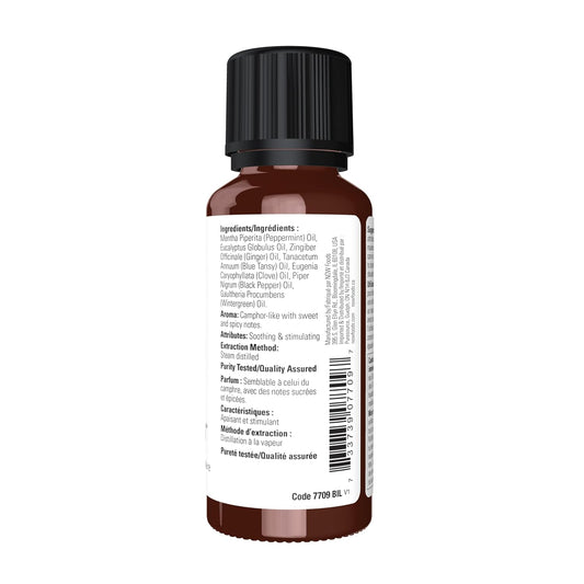 NOW Muscle Zen Essential Oil Blend – Soothing Massage & Diffuser Oil, 1 fl. oz.