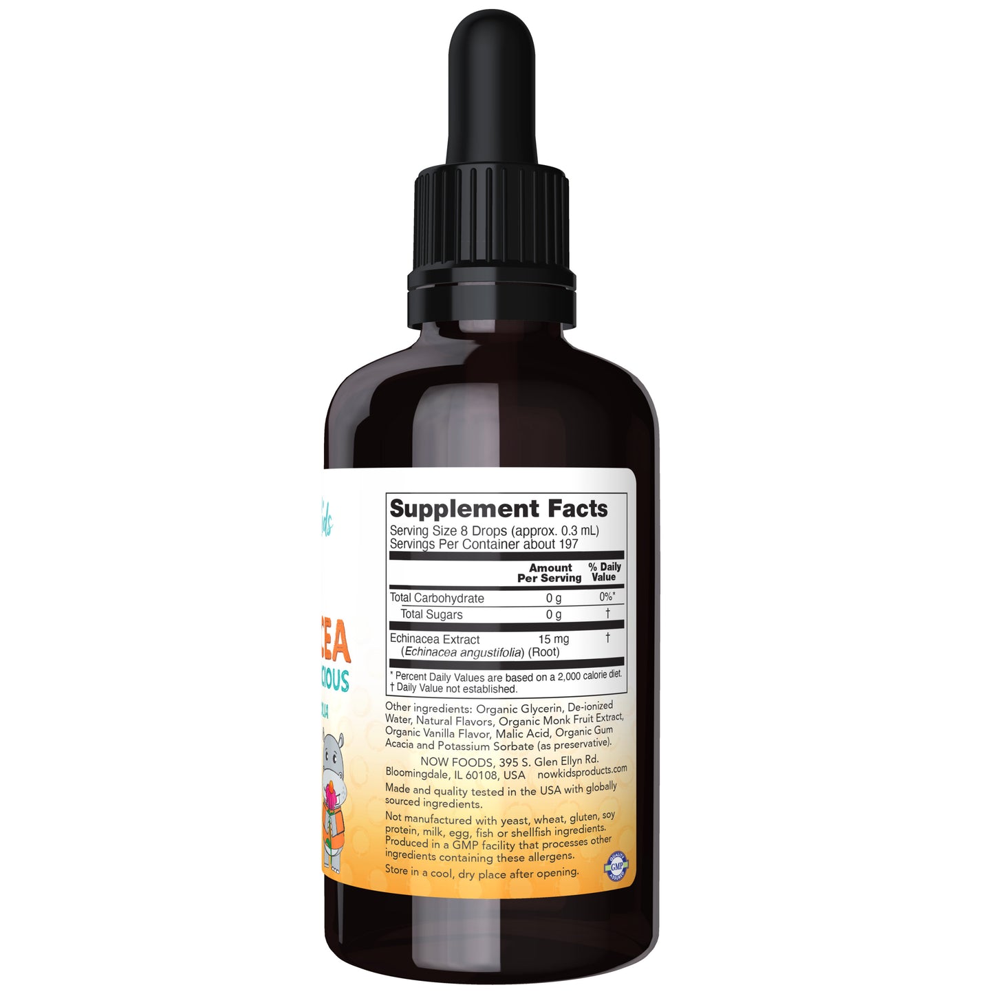 NOW Kids Liquid Echinacea Orange U Delicious 2 fl oz