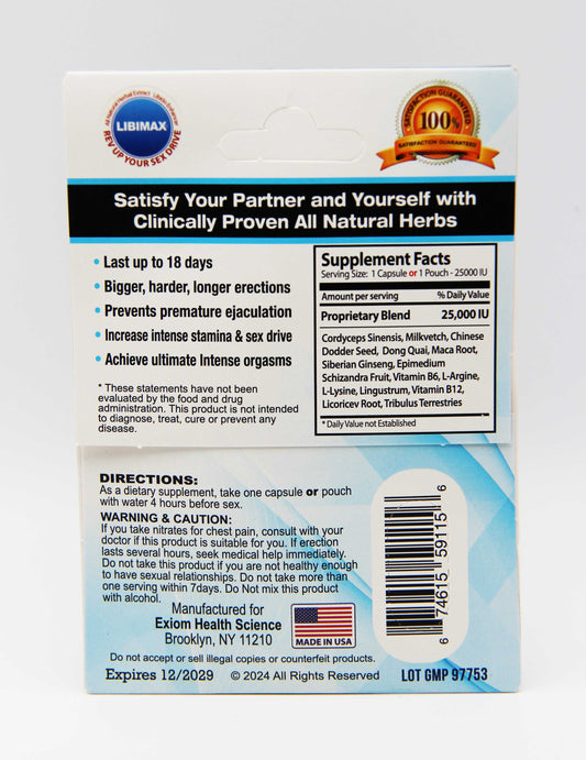 Super Max Honey Plus Power 25000IU Combo Male Enhancement Blue