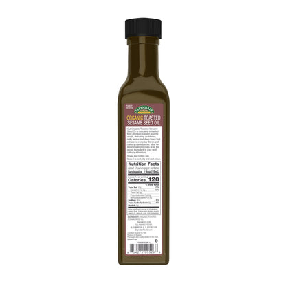 Ellyndale Organics Organic Toasted Sesame Seed Oil bottle back label