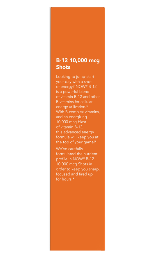NOW B-12 Shots energy support supplement in on-the-go packets