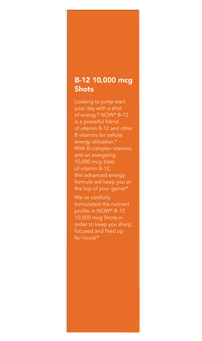 NOW B-12 Shots energy support supplement in on-the-go packets