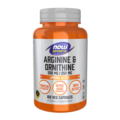 Arginine & Ornithine 500 mg / 250 mg - 100 Veg Capsules