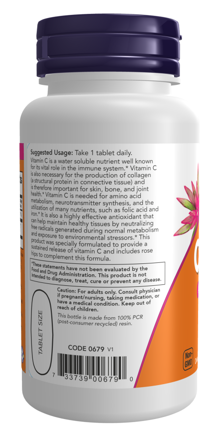 NOW C-1000 antioxidant protection supplement bottle with 100 tablets