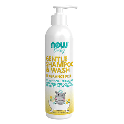 Gentle Baby Shampoo & Wash, Fragrance Free - 8 fl. oz.