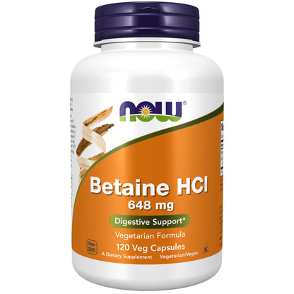 Betaine HCl 648 mg - 120 Veg Capsules
