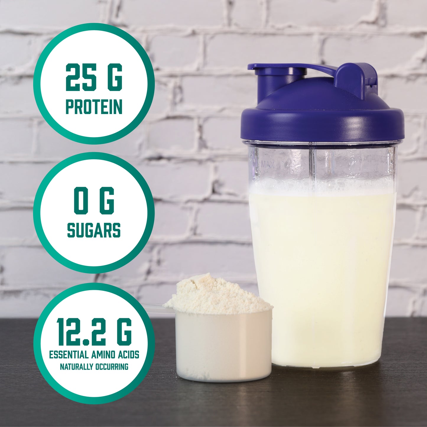 NOW Whey Protein Isolate protein powder with BCAAs and soy-free label