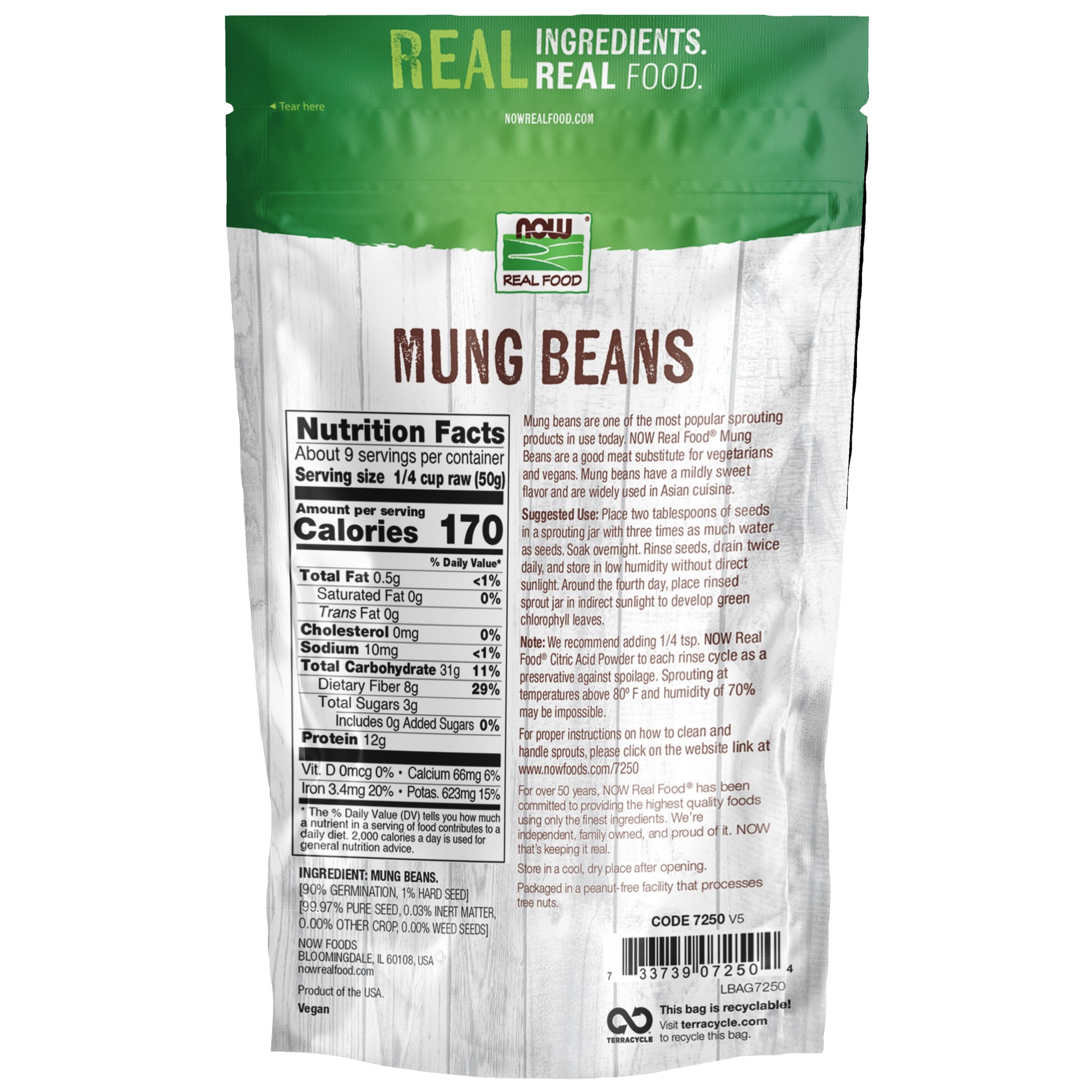 mung beans for cooking and sprouting