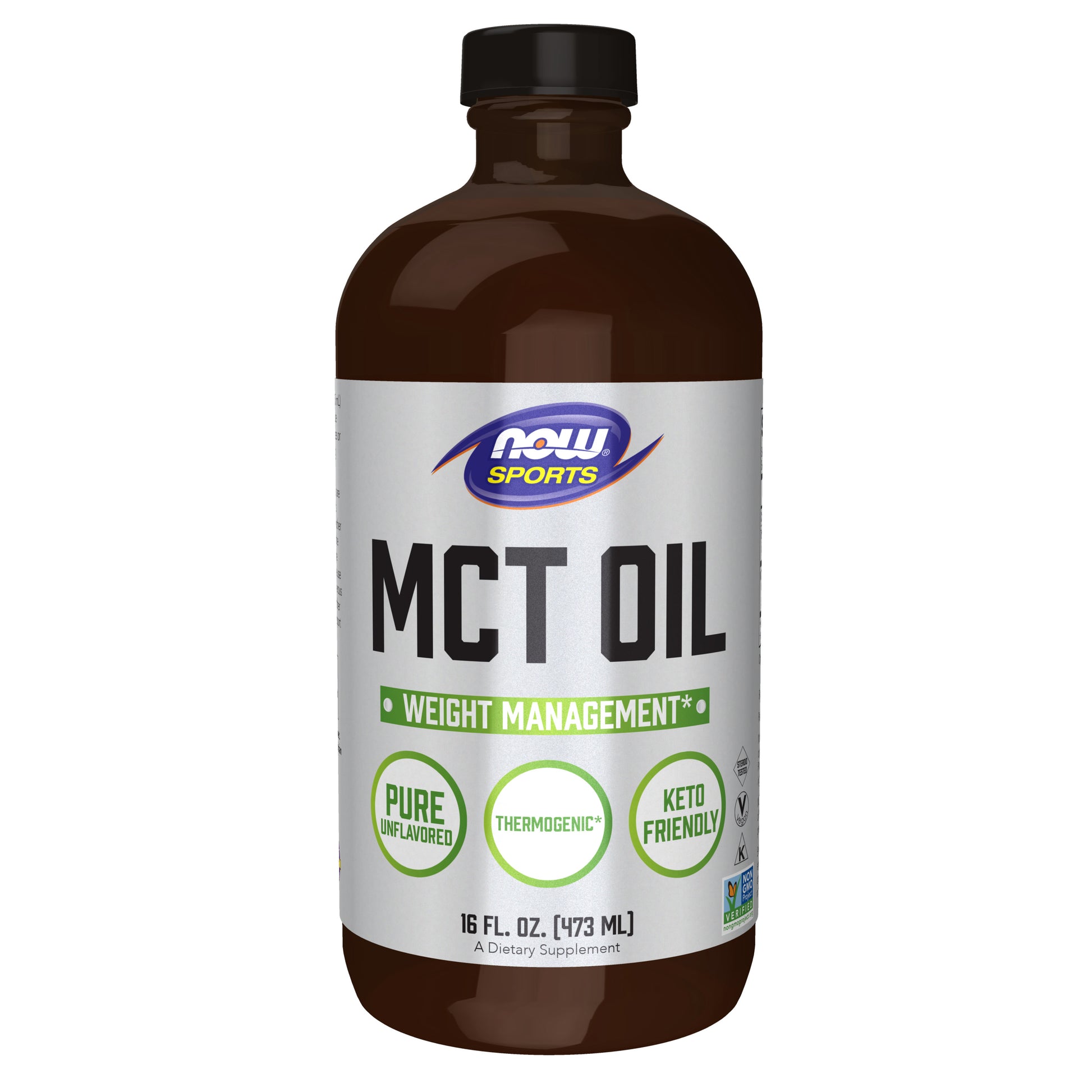 MCT Oil Liquid in Glass Bottle - 16 fl. oz.