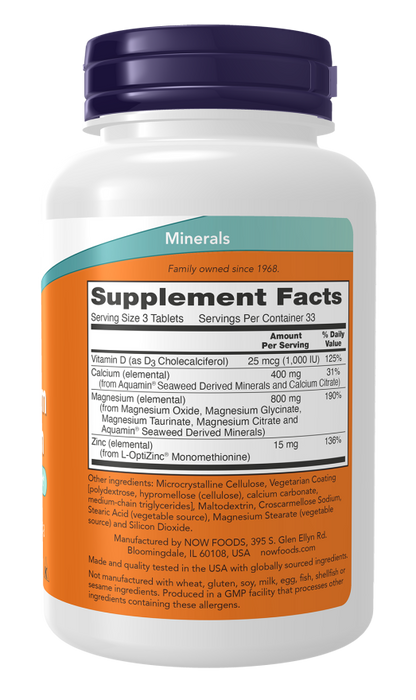 NOW Foods Magnesium & Calcium supplement for nerve and bone support