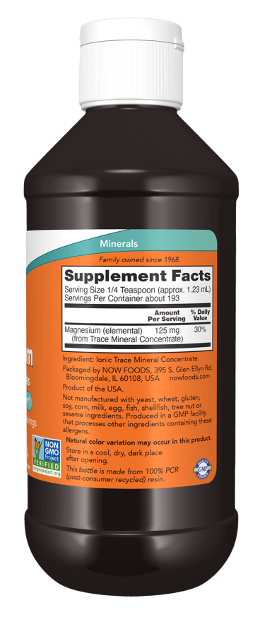 NOW Foods Liquid Magnesium with Trace Minerals for nervous system support