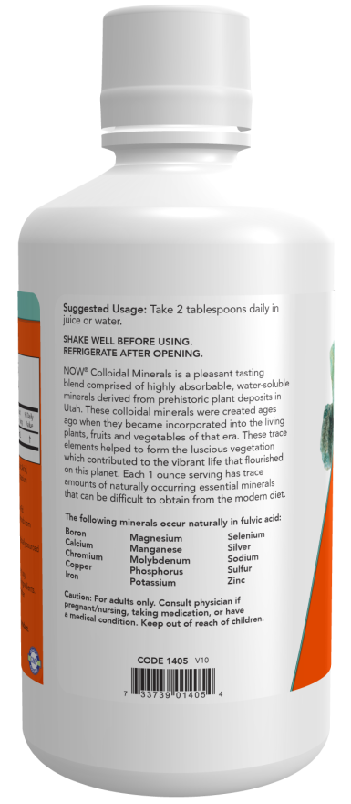 NOW Foods Colloidal Minerals plant-derived trace mineral supplement