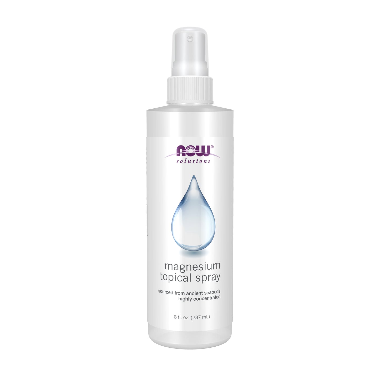 NOW Solutions, Magnesium Topical Spray, from the Ancient Seabed, Highly Concentrated, 8 Fl Oz (Pack of 1)