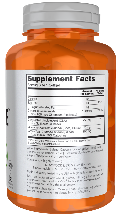 NOW CLA Extreme softgels with guarana and green tea extract
