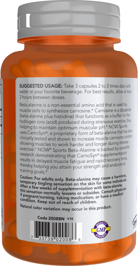 NOW Sports Beta Alanine capsules for endurance support