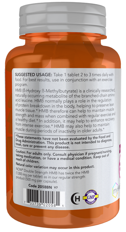 NOW Sports HMB 1000 mg sports recovery dietary supplement