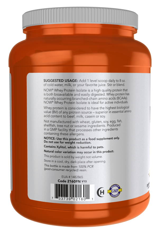 NOW Egg White Protein powder with 15 g protein per serving