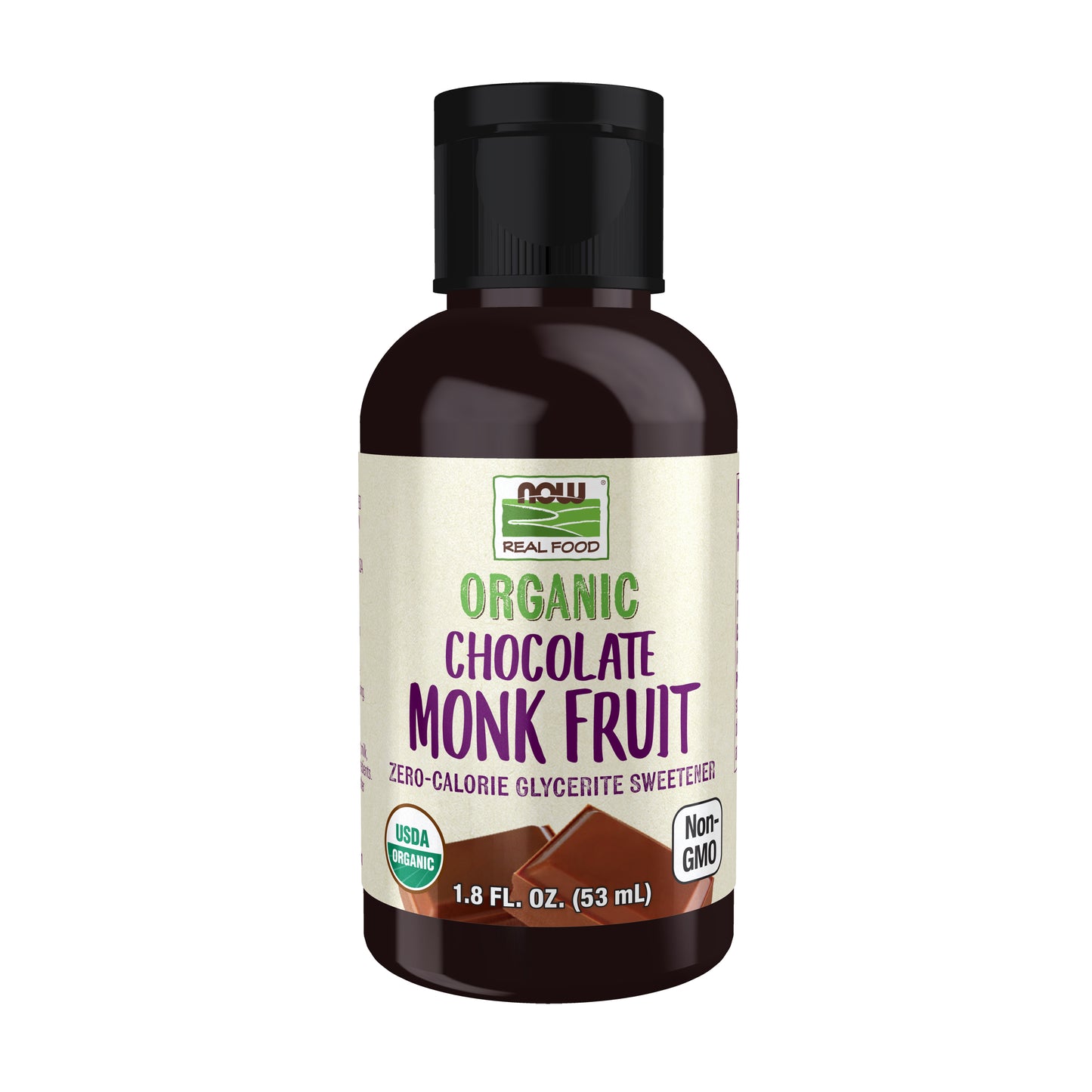Monk Fruit Chocolate Liquid, Organic - 1.8 fl. oz.