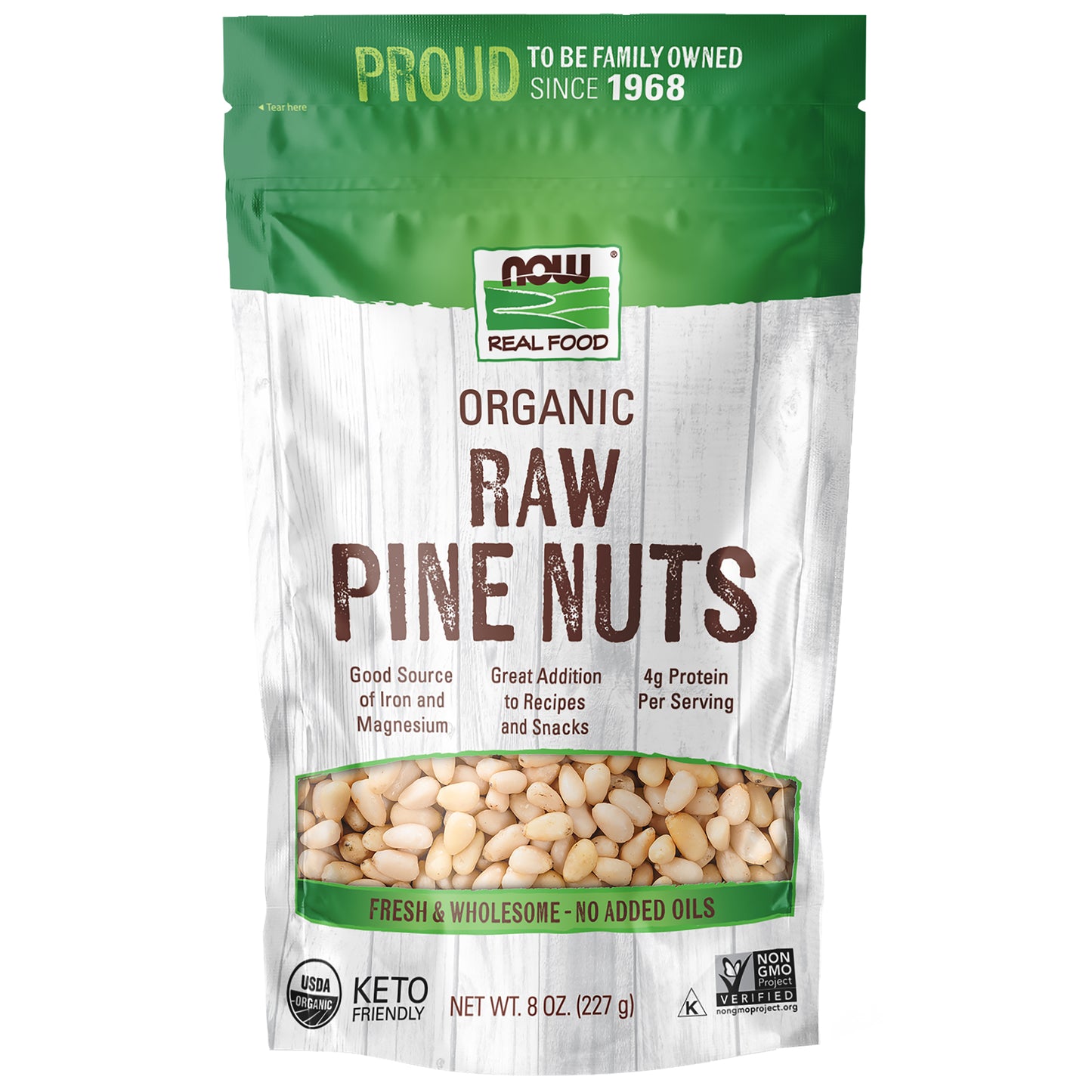 Pine Nuts, Raw Organic - 8 oz.