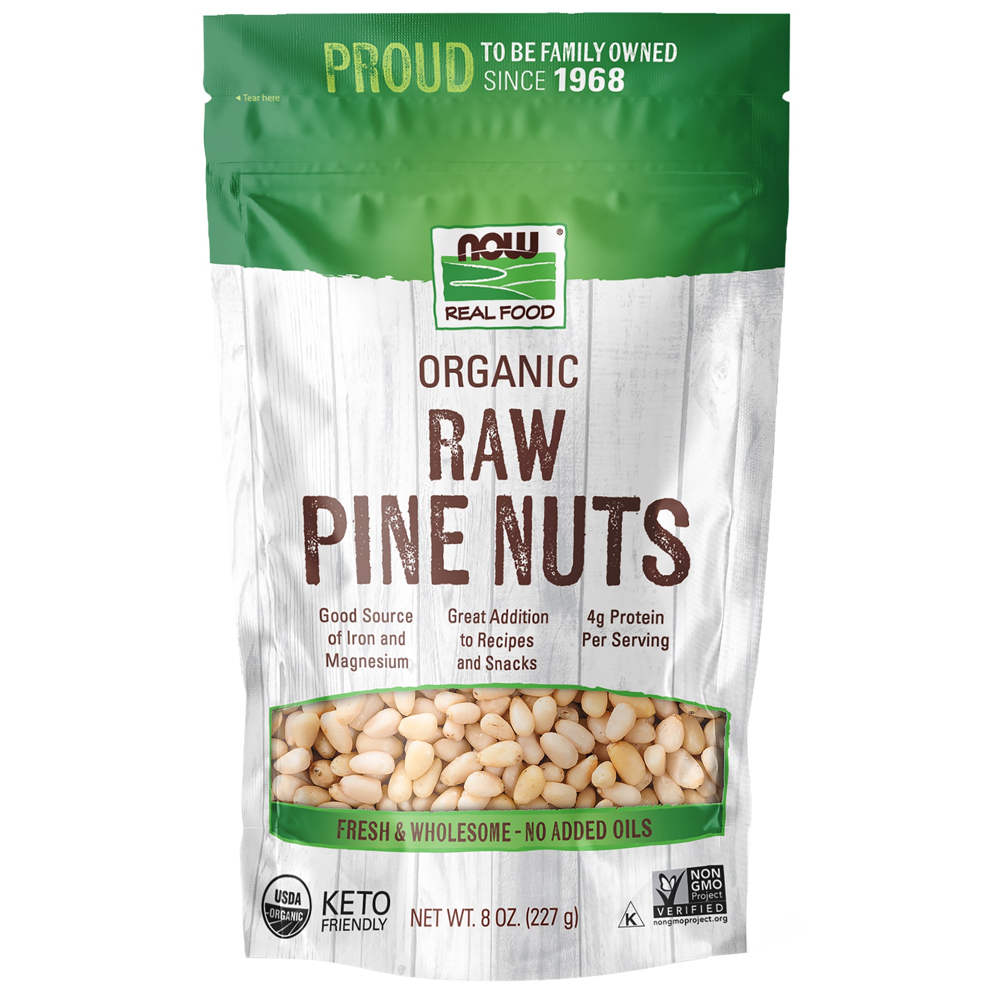 Pine Nuts, Raw Organic - 8 oz.