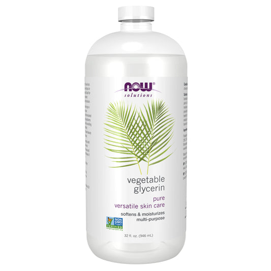 NOW Solutions Pure Vegetable Glycerin bottle, 32 fl oz
