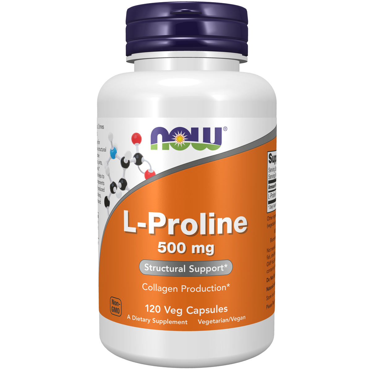 L-Proline 500 mg - 120 Veg Capsules