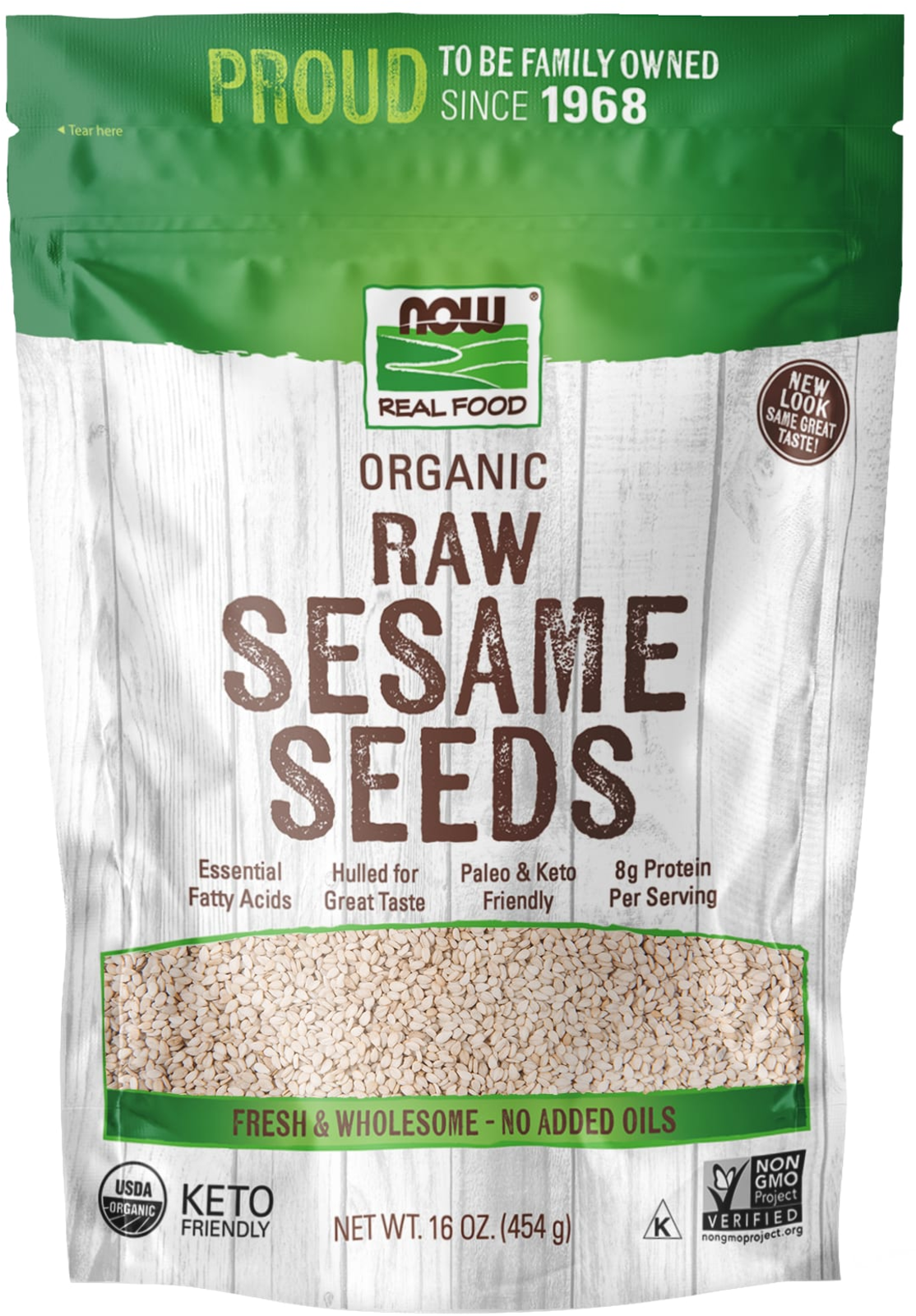 Sesame Seeds, Organic & Raw - 16 oz.