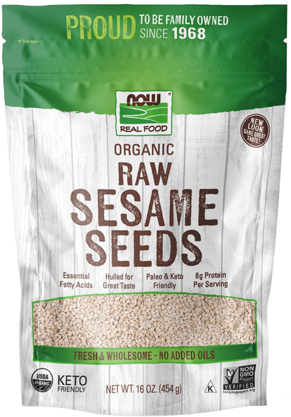 Sesame Seeds, Organic & Raw - 16 oz.