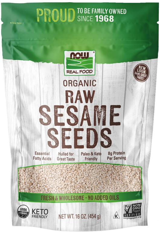Sesame Seeds, Organic & Raw - 16 oz.