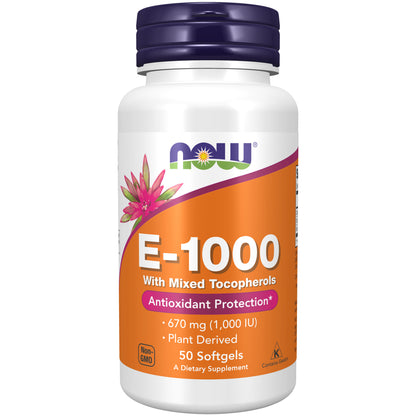 Vitamin E-1000 Mixed Tocopherols - 50 Softgels