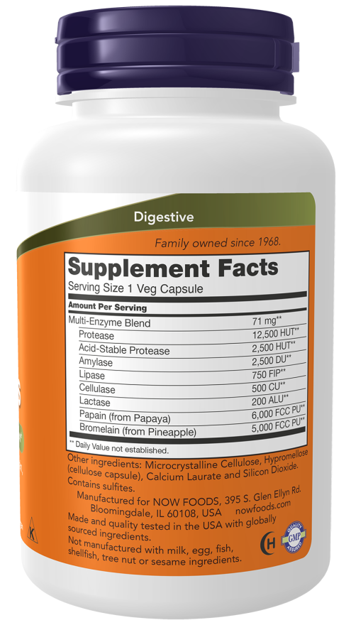 NOW Plant Enzymes 120 Veg Capsules
