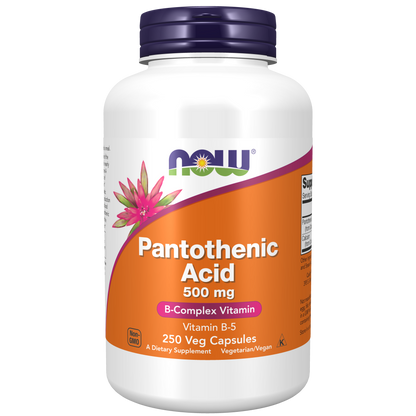 NOW Foods,  Pantothenic Acid 500 mg - 250 Veg Capsules