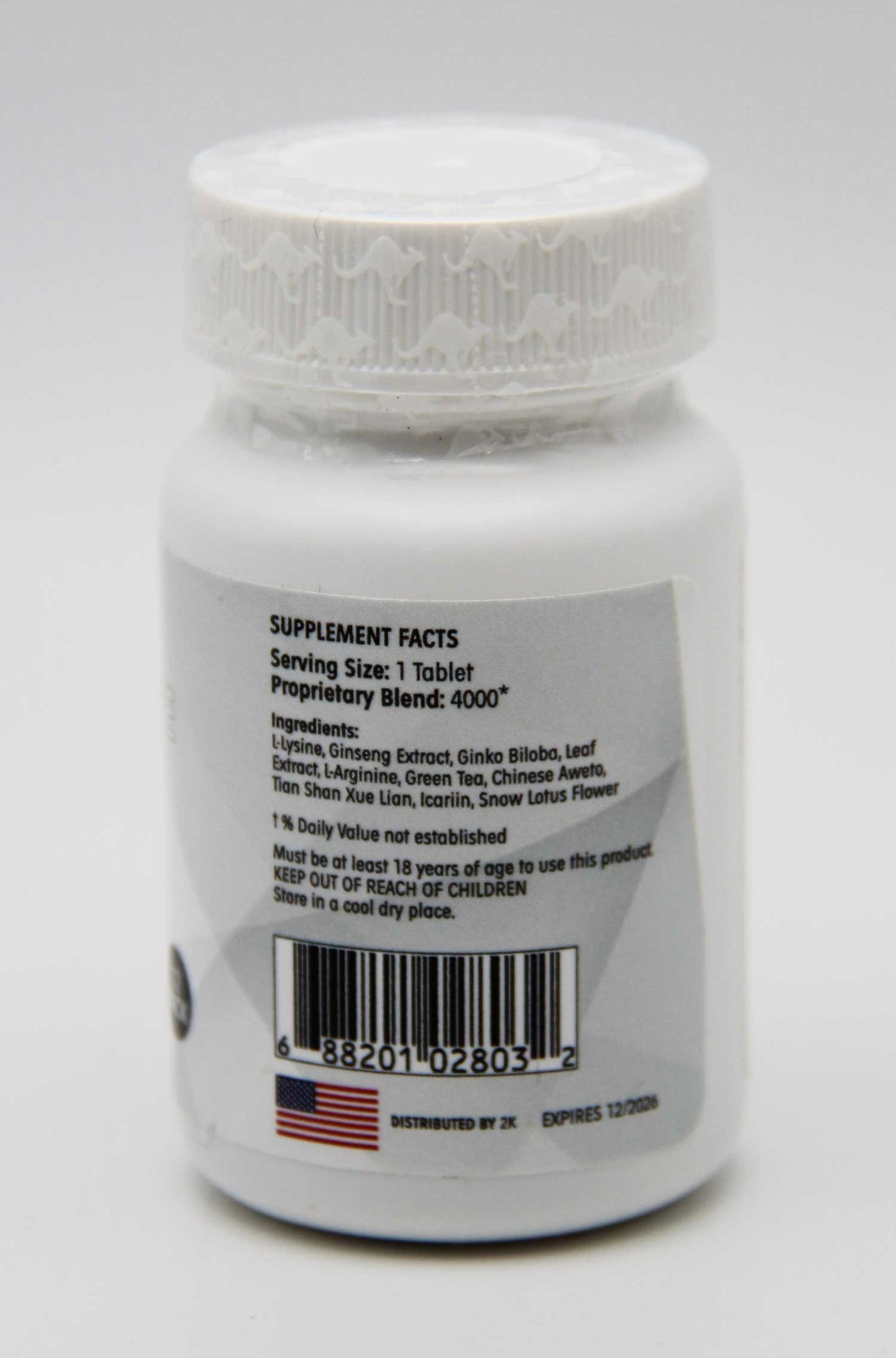 2K White Male Enhancer 12 Ct Bottle 
