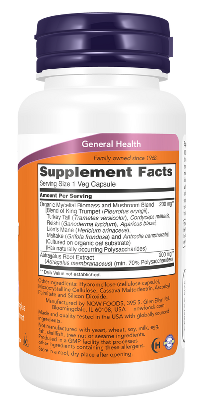 NOW Mushroom Immune Renew 90 Veg Capsules