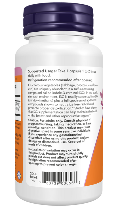 NOW Foods Indole-3-Carbinol supplement for cellular health support