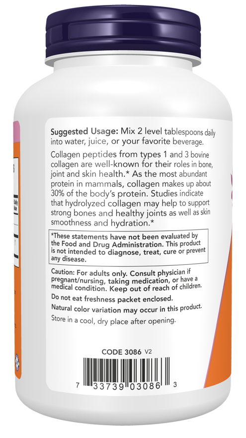 NOW Foods Collagen Peptides Powder for joint and bone health support