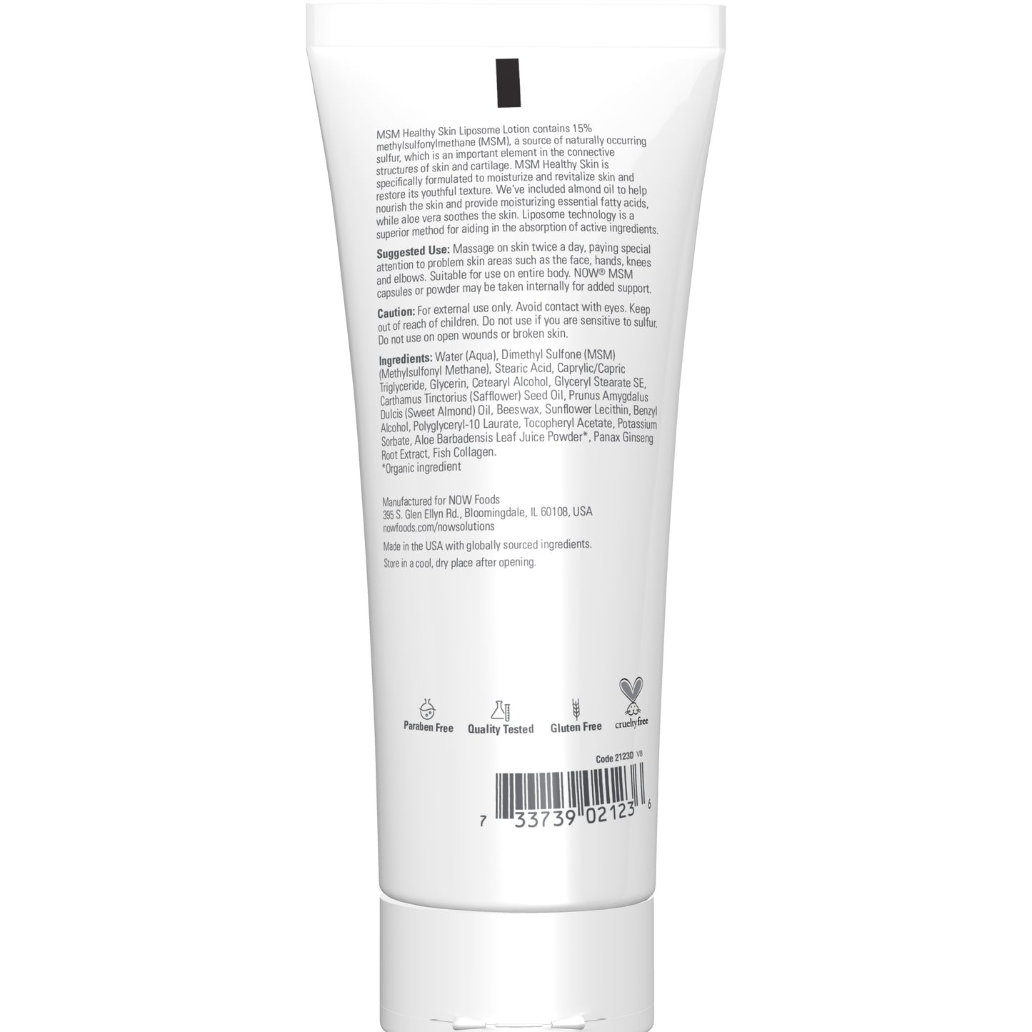 NOW Solutions rejuvenating liposome lotion with MSM for healthy skin