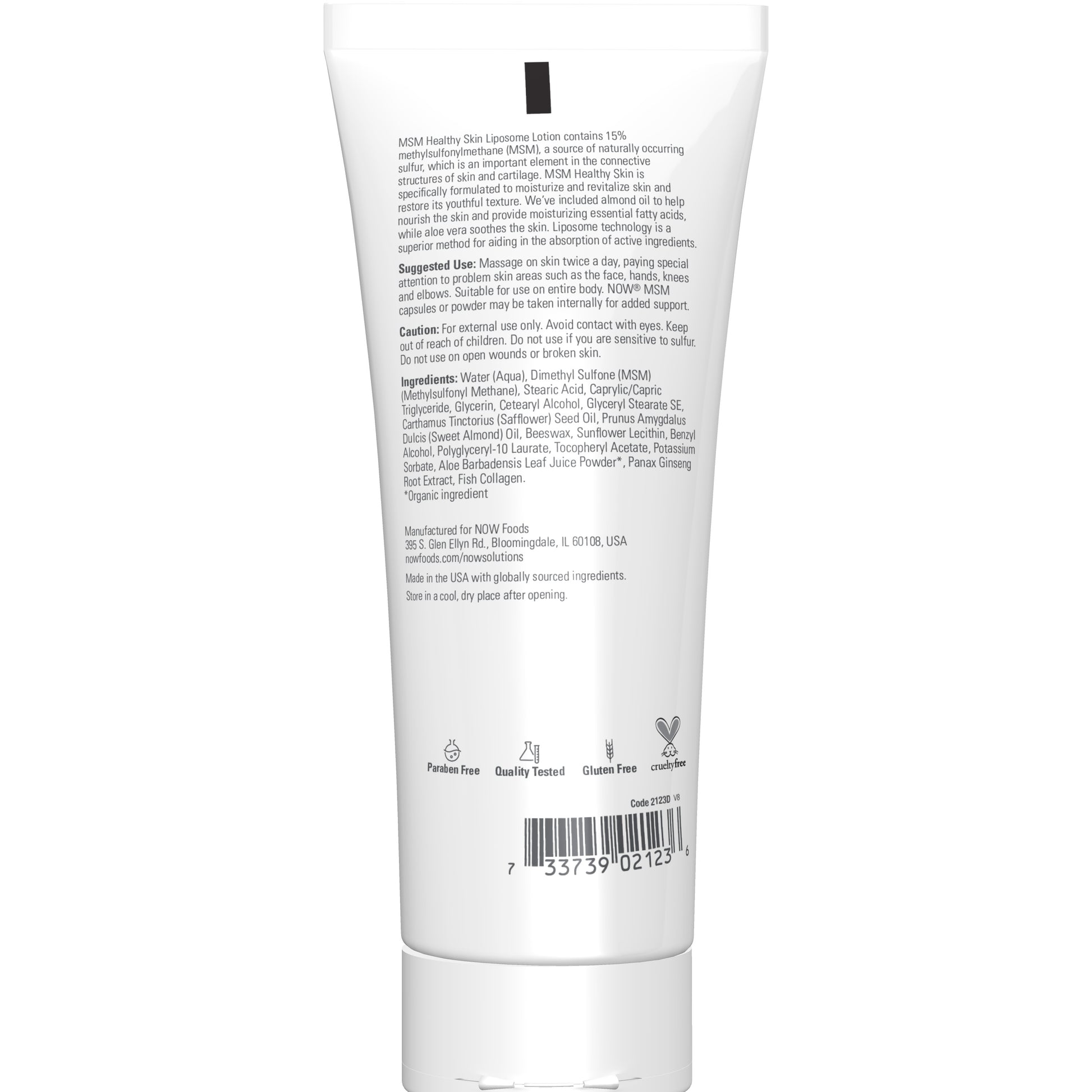 NOW Solutions rejuvenating liposome lotion with MSM for healthy skin