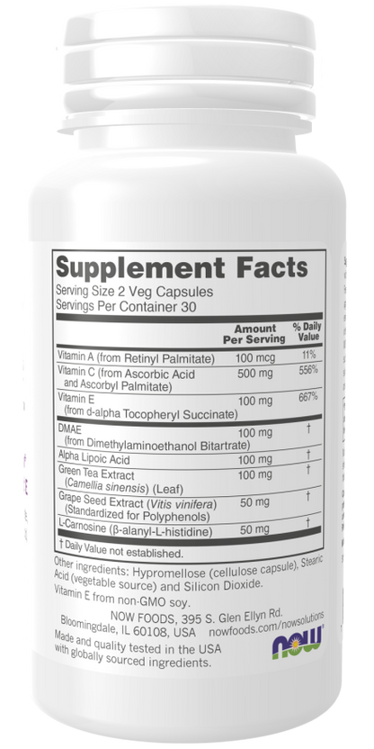 NOW Solutions Wrinkle Rescue antioxidant supplement with vitamins A C and E