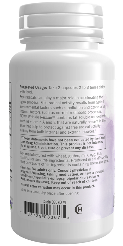 NOW Solutions Wrinkle Rescue Antioxidant Protection 60 Veg Capsules