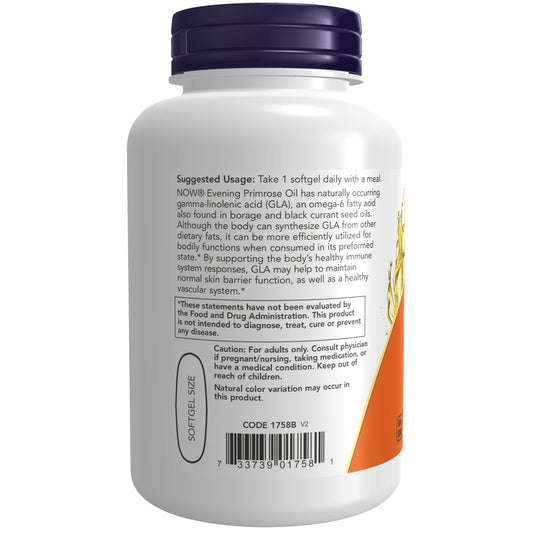 NOW Foods Evening Primrose Oil 90 veggie softgels for women’s health support