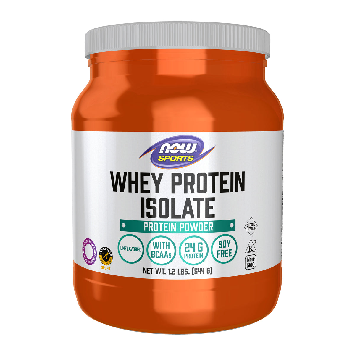 Whey Protein Isolate, Unflavored Powder - 1.2 lb.