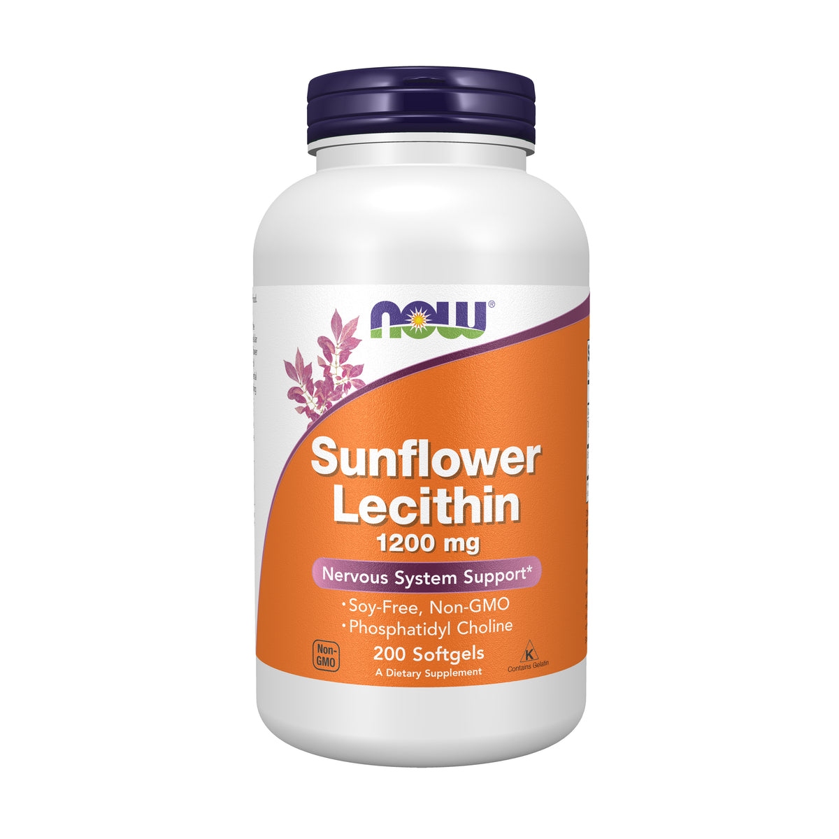 Sunflower Lecithin 1200 mg Soy-Free, Non-GMO - 200 Softgels