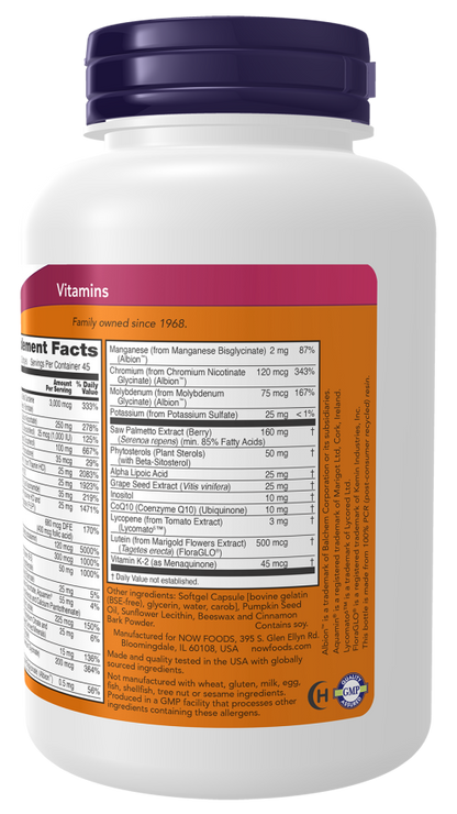 NOW ADAM Softgels Superior Men’s Multi 180 Softgels