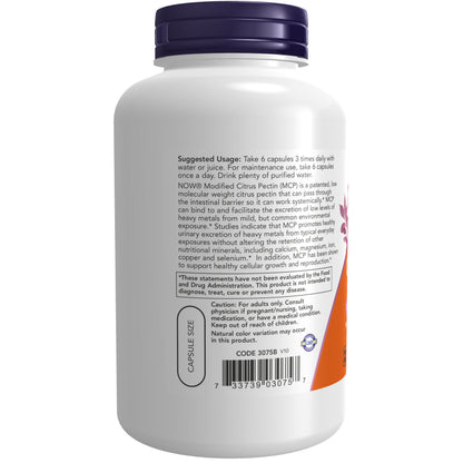 NOW Modified Citrus Pectin 800 mg capsules for detoxification support