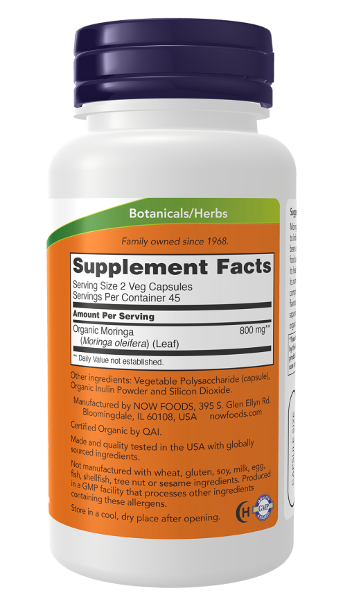NOW Moringa Leaf 90 Veg Capsules