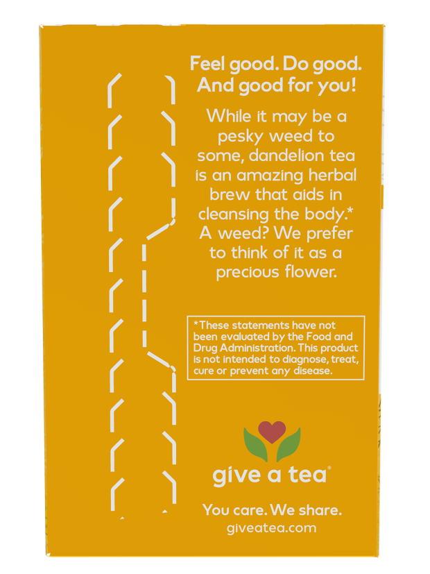 NOW Organic Dandelion caffeine-free herbal cleansing tea with 24 tea bags