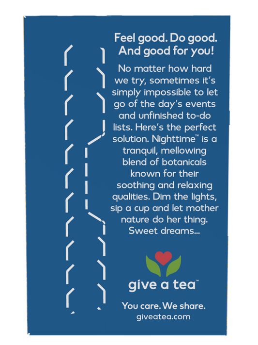 NOW Nighttime caffeine-free chamomile herbal tea blend for bedtime